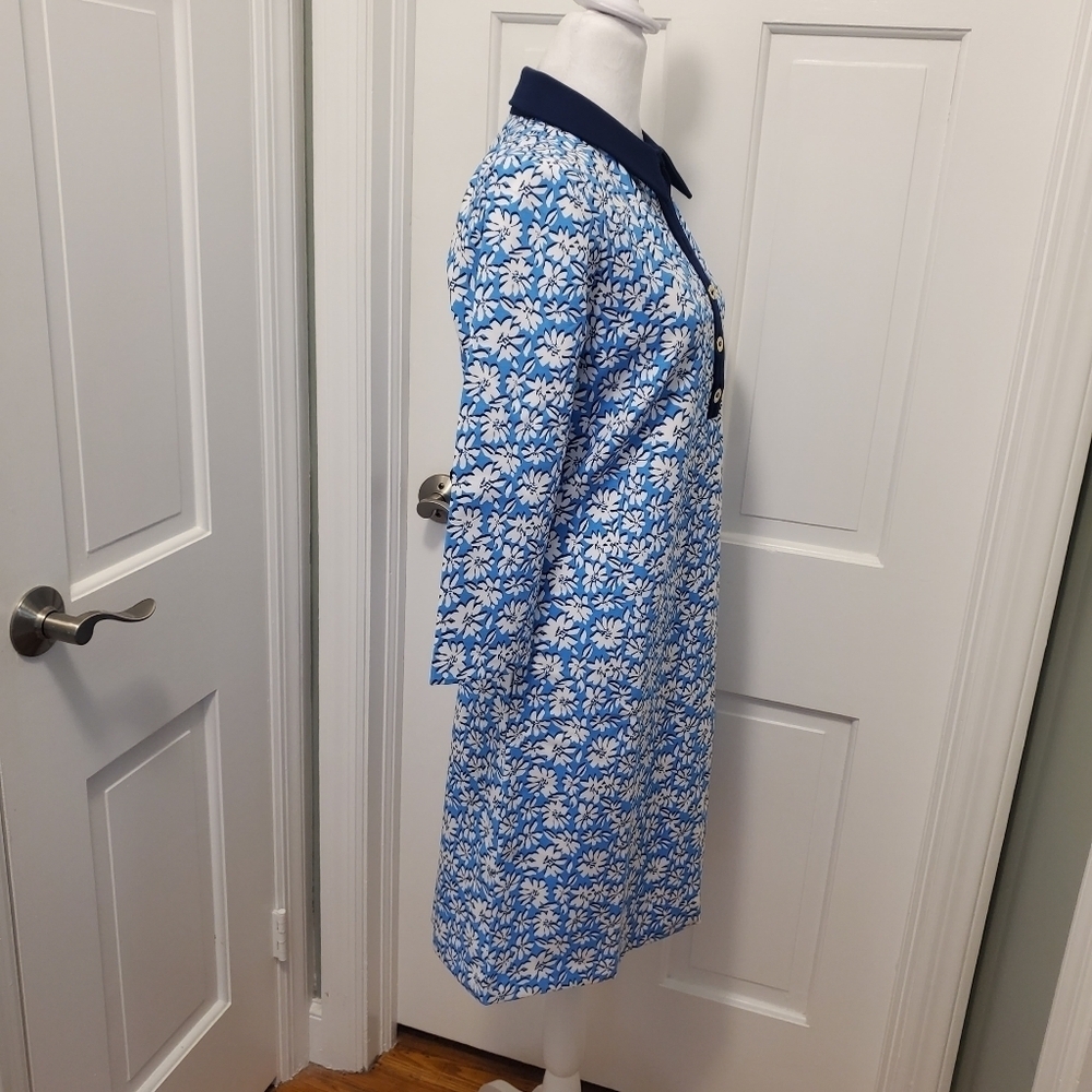 NWT Lilly Pulitzer Ainslee Lunar Blue Palm Beach Petals Dress Size Lge. Ret $188 - Picture 5 of 14